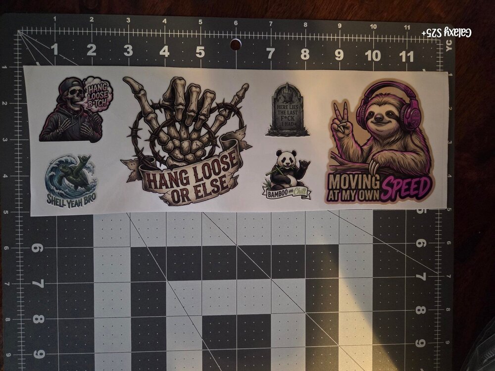 Funny decal sticker sheet sloth